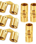 Set Of 6 8 Mm Hidden Brass Hinges For Cabinets And Jewelry Boxes With 180 Degree Opening Invisible Mount Gold Finish DIY Hardware