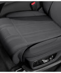 Ultimate Car Seat Leg Extender Cushion For Mini Cooper Se Convertible Jcw Electric Drives adds ventilated support pad on car seat.