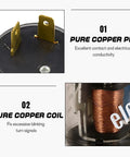 Close-up of 12V Heavy Duty Turn Signal Relay 2 Pack 2 Pin - Fix Hyper Flashing With pure copper components for halogen systems