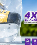 Heavy Duty Zip Seal Storage Bags 8x10 Inches 8 Mil Thick Tear Resistant Airtight Reusable 25 Pack Built For Home Kitchen Office And Travel Organization Tough As Nails. Clear zip bag with shoes, 4x thicker strength label