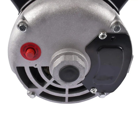 Back view of 5HP Air Compressor Electric Motor 230V 22A Single Phase 3450RPM 56HZ Open Drip Proof Frame with shaft
