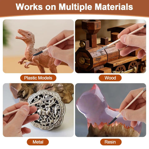 60Pcs Pen Style Sanding Sticks Double End 120 280 Grit For Plastic Models And Wood in use on various materials