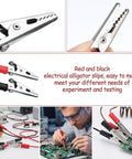 Dope 40 Pc Metal Alligator Clips Electronic Test Clamps Red And Black Kit With Sturdy Plastic Handles For Heavy Duty Battery Testing And Circuit Checks, 6 cm clips