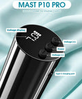 Cordless Tattoo Gun Kit 118g Lightweight Rotary Pen with HD LCD screen showing voltage and buttons for control.