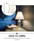 Adjustable Lampshade Harp Holder Kit With Lampshade Bracket And Hardware, Easy Install For Table Lamps, close-up view
