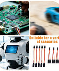 8-Piece Servo Extension Cables And Y Harness Splitters with RC cars and robots, 30-Core wiring kit for flight controllers