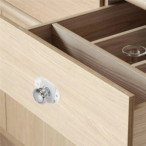 4 Pack RV Push Locks Security Latches For Cabinet Doors And Drawers With Thumb Rotation Twist Control One Hand Operation For Quick Access During Travel