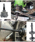 All In One Motorcycle Wheel Bearing Puller Tool Kit For Most Models With 25mm Bearings, Easy Removal And Installation in use