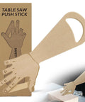 Badass Safety Mdf Table Saw Push Stick And Miter Block Grabber With Quick Release Finger Hook, ergonomic design for wood cutting.
