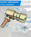 Two Pack Throttle Disconnect Quick Release Ball Joints For Throttle Cable Ball End Dual Linkage Setup And Spare Replacement With One Quarter Twenty Eight Female Thread Fitment For Easy Throttle Linkage Removal During Tuning And Maintenance. 1.26 in ball joint