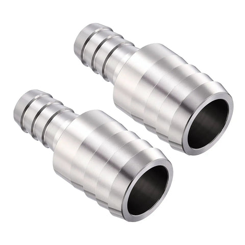 Two Pack 304 Stainless Steel Hose Barb Fittings From One And A Half Inch To Three Quarter Inch for irrigation and pool systems