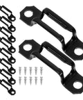100 Piece Concealed Furniture Fasteners For Floating Shelves And Bookcases Featuring Cold Rolled Steel And Tough Plastic Clips, black clips and screws.