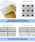Dope Square Acoustic Wall Panels Self Adhesive 12 Pack Heavy Duty Sound Dampening Tiles showing peel off backing and beau. design.