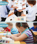 Sticky Book Tabs Set With Repositionable Book Markers, Writable Transparent Flags used in office and classroom settings