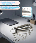 Professional 10 Piece Metric Hex Key Set In Cr-V Steel With Rust-Resistant Ring Holder For Bike, Furniture And Auto Repair