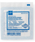 Heavy Duty Sterile Cotton Gauze Pads Bulk 100 Count Top Shelf Wound Dressings, 2x2 inch packaged gauze sponges for first aid.