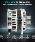 Side view of 130A 12V Replacement Car Alternator For Nissan Altima 2007-2010 Murano 2009-2014 Maxima 2009-2010 Quest 2011-2017 V6 3.5L