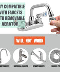 Diagram showing compatibility of Brass Faucet Adapter Kit With Male And Female Adapters For Kitchen Sink To Garden Hose Water Filter