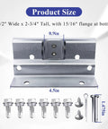 Image showing Garage Door Trolley Arm Attachment Orbital Bracket Kit with Hardware Bag. Measurements: 4.5" x 2.75".