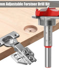 Yakamoz 35mm concealed hinge jig kit with adjustable depth Forstner bit and cabinet hinge drilling guide