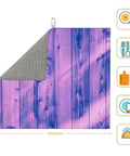 Light Purple Wood Grain Dish Drying Mat For Kitchen Counter Super Absorbent Microfiber Surface Machine Washable Rack Pad
