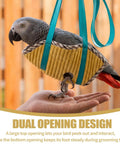 Extra Soft Yellow Bird Diaper Flight Suit For Small To Medium Parrots with dual opening design for interactive play