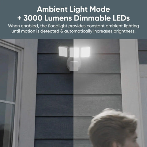 Badass Outdoor Security Floodlight Camera Streaming Crisp 2K HD Video Smooth Motion Tracking And Wide 180 Degree Panoramic Reach Plus Blazing LED Lights And Loud Warning Siren For Rock Solid Home Defense On Wired Mounts