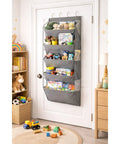 Heavy Duty Over The Door Shoe Organizer Multi Pocket Space Saving Closet Hanger For Sneakers Slippers Socks Sturdy Fabric Storage Rack No Drill Installation with toys and games