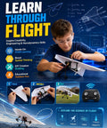 Child building Electric RC Paper Airplane Kit With Gyro Stabilizer Dual Propellers And Foldable Micro Fixed Wing Design Two Point Four GHz