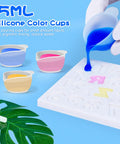 Dope Silicone Resin Mixing Cups Set 600ml 250ml 100ml Thickened Reusable Epoxy Cups With Stir Sticks And Pipettes For Jewelry Making And Resin Art Projects. 15ml silicone color cups pouring resin