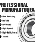 Flanged Ball Bearings 8x16x5mm Set Of 10, Chrome Steel Heavy Duty, Quiet, Beefy Shielded Bearings For Motors, Machinery, Robots, Hobbies, Drop In Replacement, Smooth, Rock Solid Performance close-up