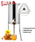 3 Frame Manual Honey Extractor For Beekeeping Pros Food Grade Stainless Steel Spinner Drum With Hand Crank