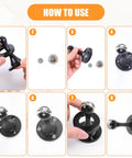 How to use guide for Six Pack Magnetic Door Stops Heavy Duty Stainless Steel Black Finish Wall Or Floor Mount Keeps Doors Open Prevents Slams Protects Walls Hands Free When Carrying Items