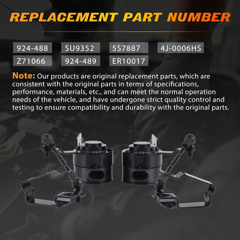 Rock Solid Rear Left and Right Suspension Ride Height Level Sensor 924-488 924-489 Chevrolet Cadillac SUVs 2004-2010