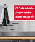Chamfer Router Bit Half Inch Shank With Ten Degree Carbide Two Flute Edge Bevel Cutter installed on a metal surface