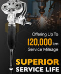 Chevy Silverado 1500 And GMC Sierra 1500 Power Steering Rack And Pinion Assembly For 2007 2013 Models, displayed with service life text.