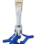Meker Bunsen Burner For Natural Gas With Flow Control Flame Stabilizer Air Adjustable Cast Iron StabiliBase Anti Tip Design