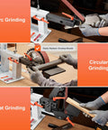 Top Shelf 72X2 Inch Belt Grinder And Sander With Variable Speed Vfd Controls 1500W 2Hp Motor for arc, circular, and flat grinding