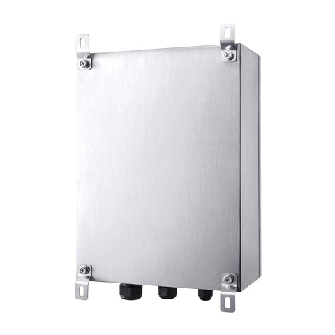 Tough As Nails IP65 Weatherproof Stainless Steel Wall Mount Electrical Enclosure Box With Mounting Plate And Wall Bracket 16 x 12 x 6 Inches NEMA 4 Rated For Indoor Outdoor Use