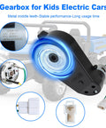 Two 24V RS555 High Speed 40000RPM Motor Upgrade Kit For Electric Wheels, Beef Up Your Ride With Big Torque And Quick Acceleration, 12mm Shaft Hole, 35mm Motor Diameter, 19.3cm Length, Durable Gearbox for kids' electric cars