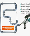 No Sweat Heavy Duty Auto Wire Threading Machine Featuring Dual 3.0 Ah Batteries And Fluid Variable Speed Dial for pipe threading through corners