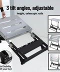 Built Tough Folding Welding Table 44 By 21 Inches Heavy Duty Steel Workbench with adjustable tilt angles and stability features.