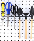 Pegboard Screwdriver And Tool Holder Rack Set With Six Ring Style Hooks For Pliers And Small Tools, Quick Clip On Mount, on pegboard