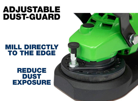 Heavy Duty Tungsten Carbide Milling Disc For EOF 100 Paint Remover with adjustable depth and vacuum shroud, detail view.