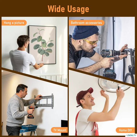 LSENLTY Stud Finder Wall Scanner in use for mounting art, TV installations, and home DIY projects.