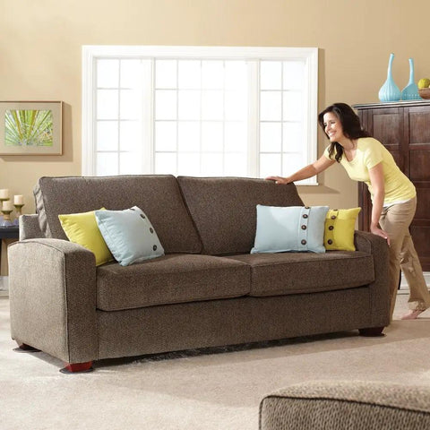 8-Piece Carpet Furniture Sliders Set For Easy Moving Of Beds, Sofas, Dressers And Heavy Furniture, Anti-Slip Protective Pads in use