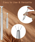 Piercing Taper Ball Grabber Tool For Easy Jewelry Change And Flat Back Earrings Insertion with measurement details