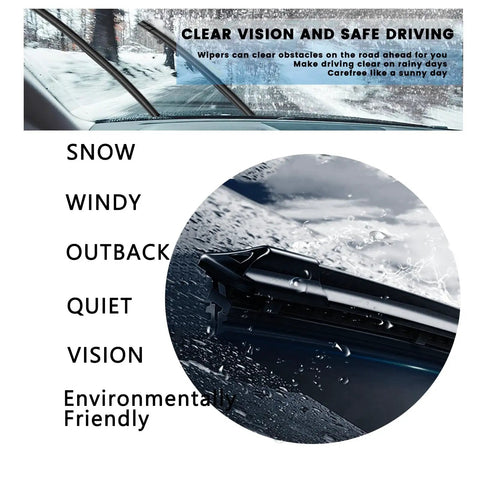 No Sweat Swap Slick Sweep Windshield Wiper Blades Replacement Fit For Model S 2012 2025 Front all season wiper in action on wet glass.