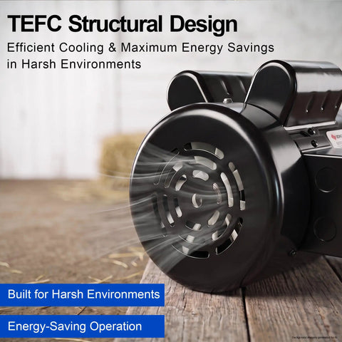 TEFC design of Rock Solid Two Horsepower Farm Duty Electric Motor 1725 Rpm Ac Pump Motor for energy-saving operation.