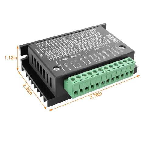 Three Pack TB6600 Stepper Driver Kit With 5A Current, Nine To Forty Volt Range, Nema 17 Compatibility, CNC Controller front view
